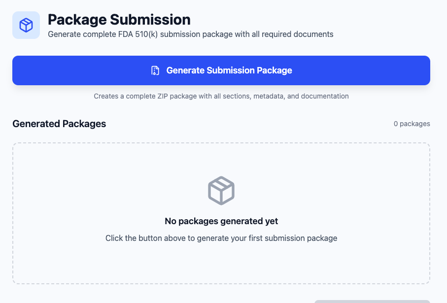 510k submission services complete FDA 510(k) submission package with all required documents organized and ready for FDA submission